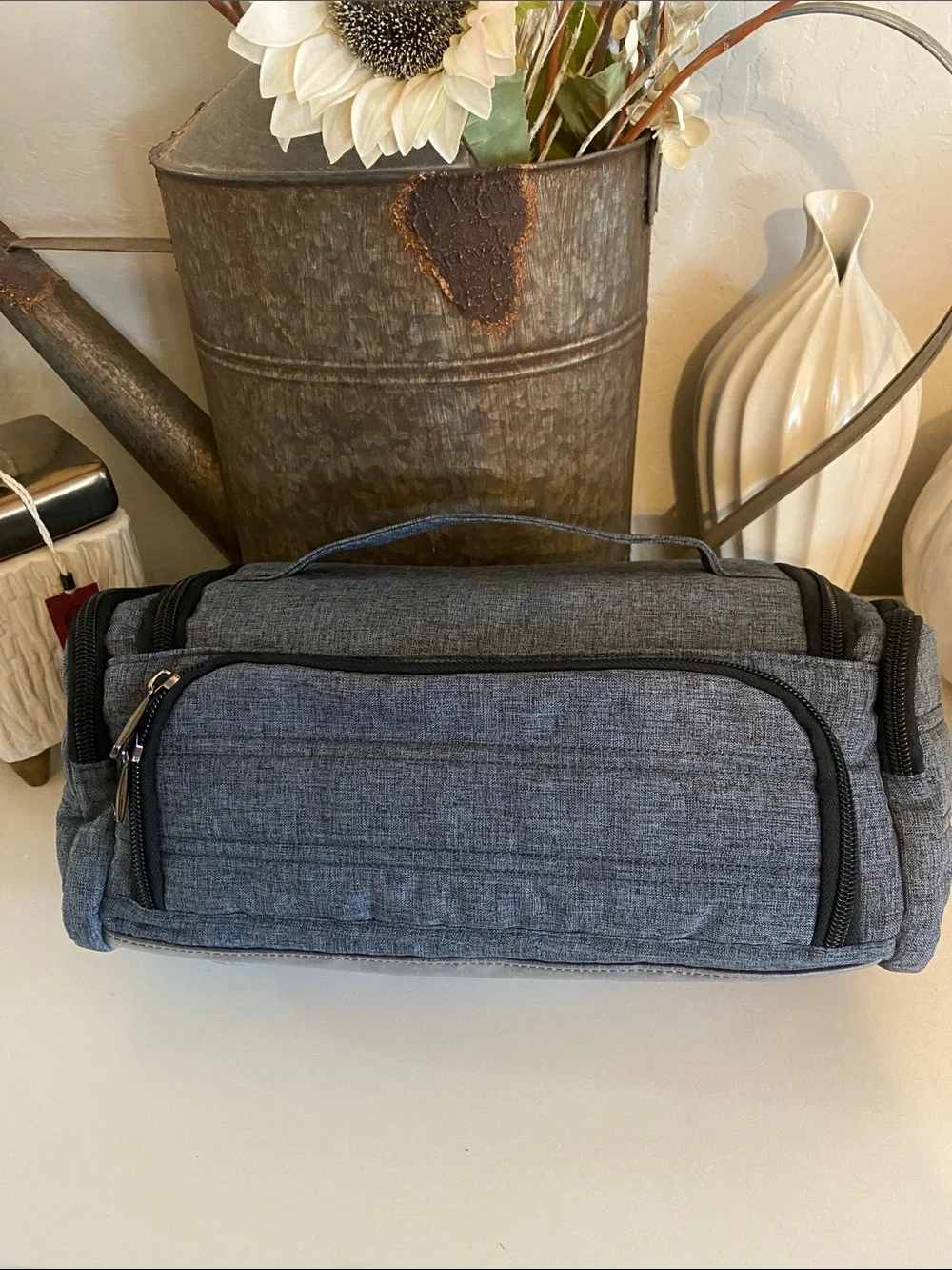 BNWNT Lug Trolley Gray Quilted Organizer